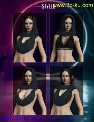 3D打印模型dForce Galactic Fighter II Outfit Set for Genesis 8 Female(s)的图片