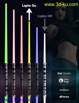 3D打印模型dForce Galactic Fighter II Outfit Set for Genesis 8 Female(s)的图片