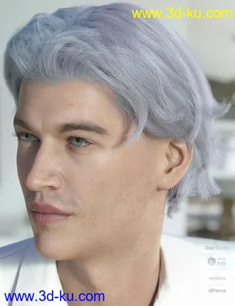 3D打印模型dForce Greyson Hair for Genesis 8的图片
