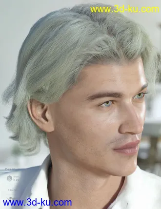 3D打印模型dForce Greyson Hair for Genesis 8的图片