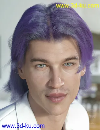 3D打印模型dForce Greyson Hair for Genesis 8的图片