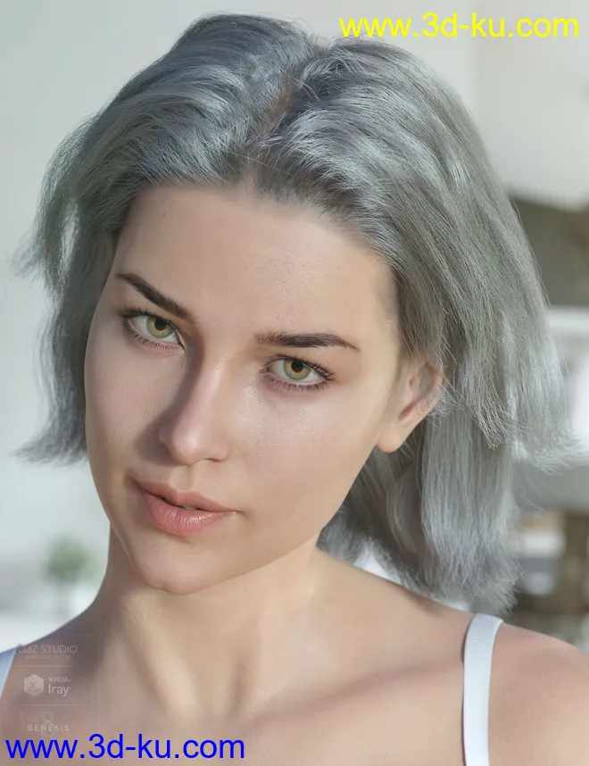 dForce Greyson Hair for Genesis 8模型的图片7
