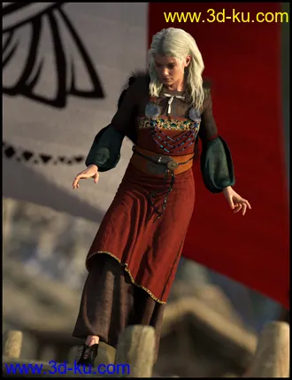 3D打印模型dForce Guritha Outfit for Genesis 8 Females的图片