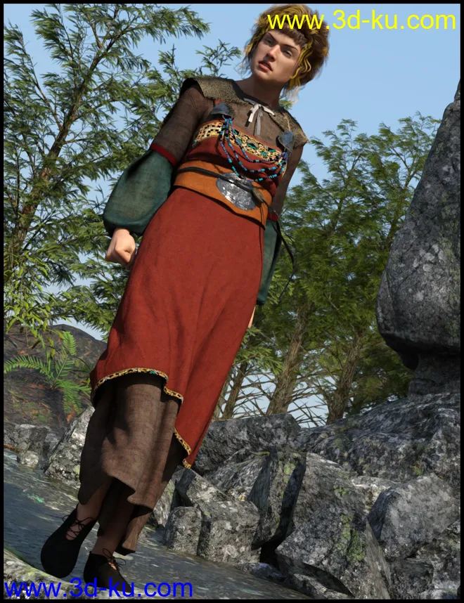 dForce Guritha Outfit for Genesis 8 Females模型的图片2