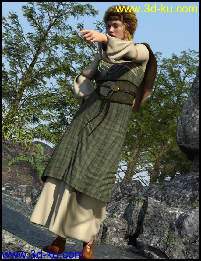 dForce Guritha Outfit for Genesis 8 Females模型的图片3