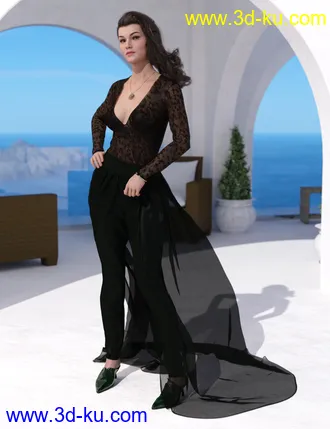 3D打印模型dForce Gwendolyn Outfit for Genesis 8 Females的图片