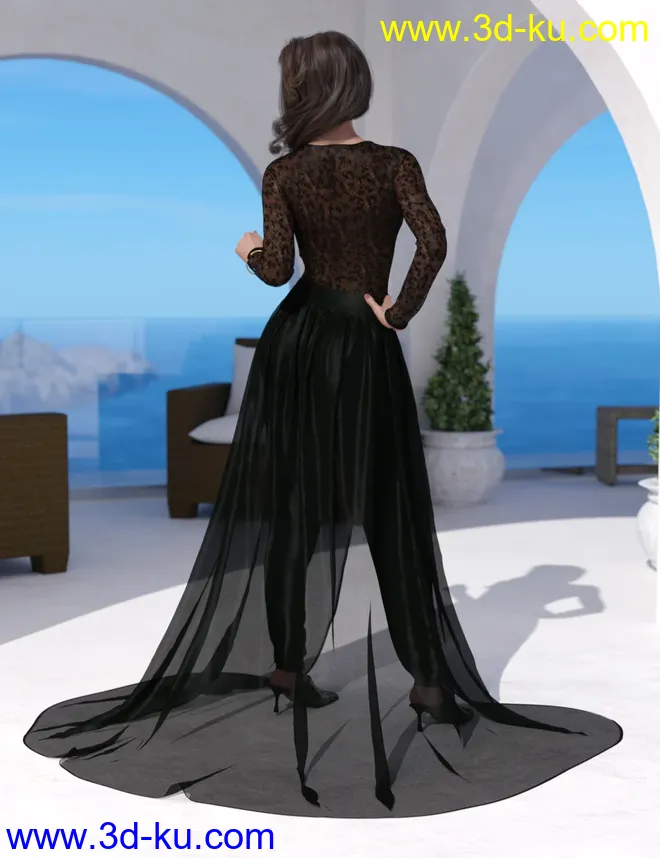 dForce Gwendolyn Outfit for Genesis 8 Females模型的图片5