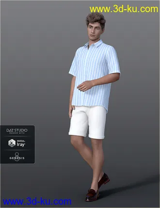 3D打印模型dForce H&C Summer Casual Outfits for Genesis 8 Male(s)的图片