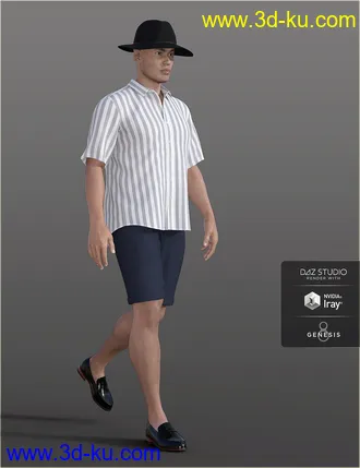 3D打印模型dForce H&C Summer Casual Outfits for Genesis 8 Male(s)的图片