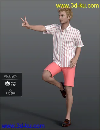 3D打印模型dForce H&C Summer Casual Outfits for Genesis 8 Male(s)的图片
