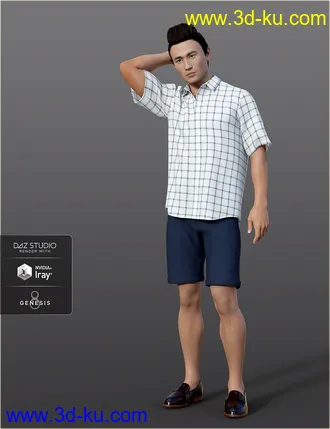 3D打印模型dForce H&C Summer Casual Outfits for Genesis 8 Male(s)的图片
