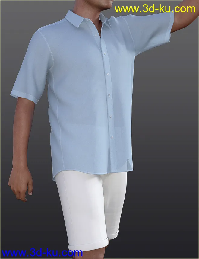 dForce H&C Summer Casual Outfits for Genesis 8 Male(s)模型的图片8