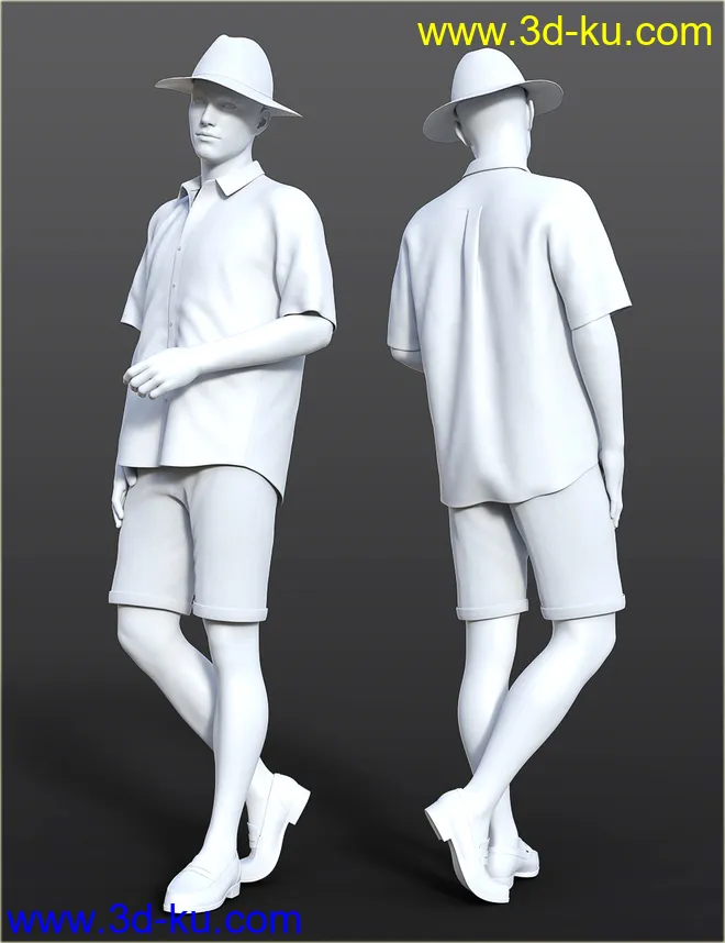 dForce H&C Summer Casual Outfits for Genesis 8 Male(s)模型的图片10