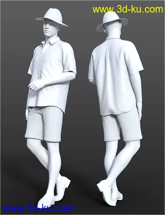 3D打印模型dForce H&C Summer Casual Outfits for Genesis 8 Male(s)的图片