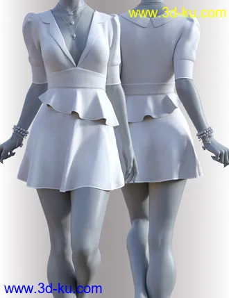 3D打印模型dForce Hailee Dress for Genesis 8 Female(s)的图片