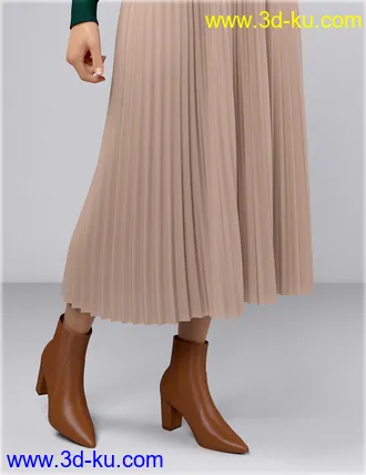 3D打印模型dForce HnC Pleated Skirt Outfit for Genesis 8 Females的图片