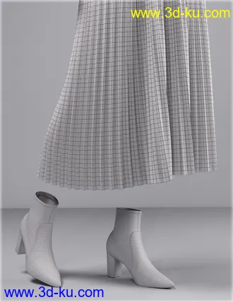 3D打印模型dForce HnC Pleated Skirt Outfit for Genesis 8 Females的图片