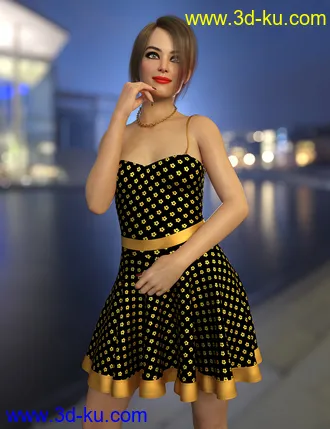 3D打印模型dForce Imka Dress for Genesis 8 Females的图片