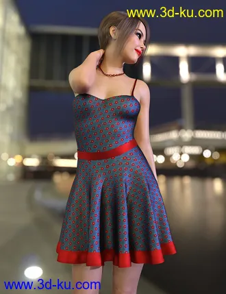 3D打印模型dForce Imka Dress for Genesis 8 Females的图片