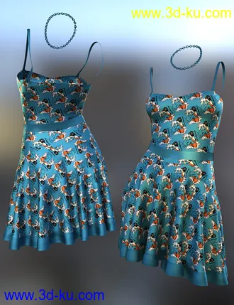 3D打印模型dForce Imka Dress for Genesis 8 Females的图片