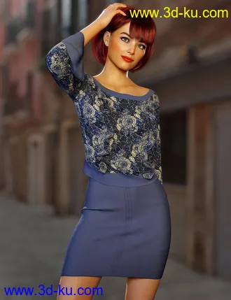 3D打印模型dForce Jenna Outfit for Genesis 8 Females的图片