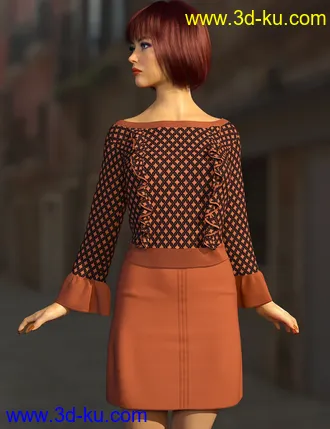 3D打印模型dForce Jenna Outfit for Genesis 8 Females的图片