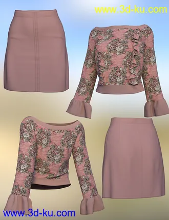 3D打印模型dForce Jenna Outfit for Genesis 8 Females的图片