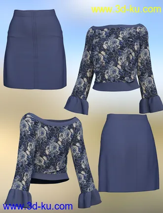 3D打印模型dForce Jenna Outfit for Genesis 8 Females的图片