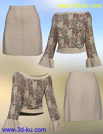 3D打印模型dForce Jenna Outfit for Genesis 8 Females的图片