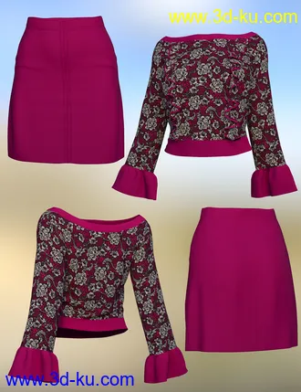 3D打印模型dForce Jenna Outfit for Genesis 8 Females的图片