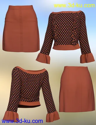 3D打印模型dForce Jenna Outfit for Genesis 8 Females的图片