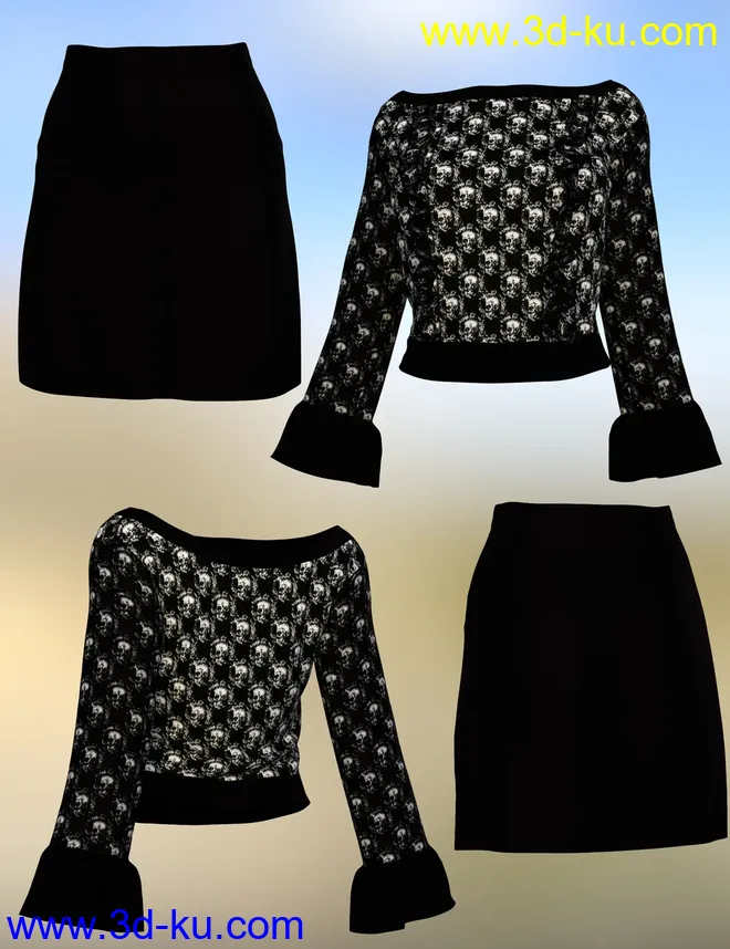 dForce Jenna Outfit for Genesis 8 Females模型的图片11