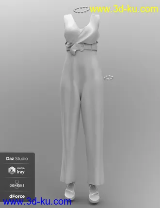 3D打印模型dForce Jumpsuit for Josephene 8 and Genesis 8 Female(s)的图片