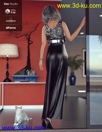 3D打印模型dForce Jumpsuit for Josephene 8 and Genesis 8 Female(s)的图片