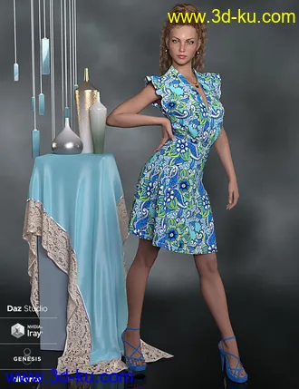 3D打印模型dForce Kadie Outfit for Genesis 8 Female(s)的图片