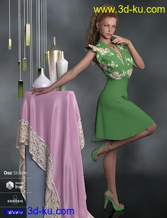 3D打印模型dForce Kadie Outfit for Genesis 8 Female(s)的图片