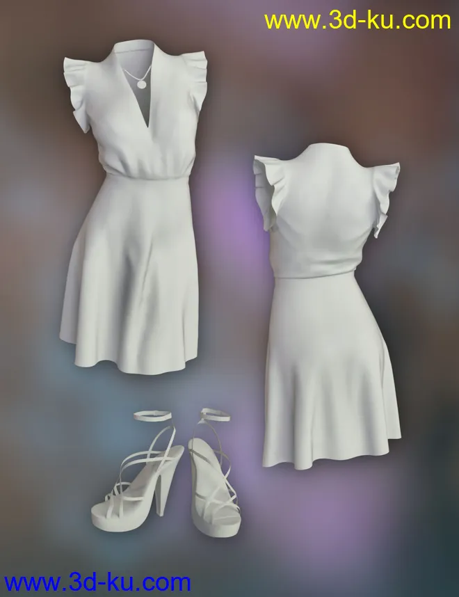 dForce Kadie Outfit for Genesis 8 Female(s)模型的图片9