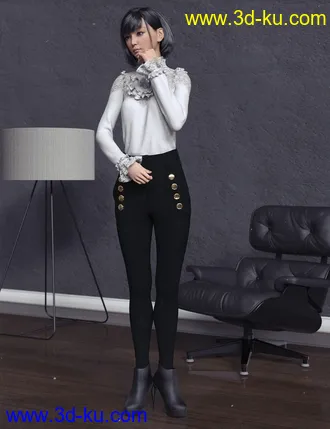 3D打印模型dForce Kaoru Outfit for Genesis 8 Females的图片