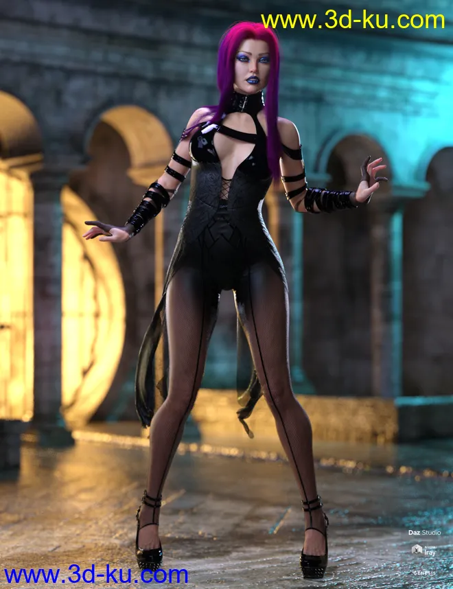 dForce Khandy Outfit for Genesis 8 Females模型的图片6