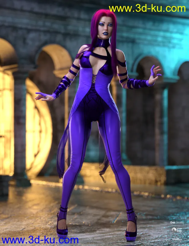 dForce Khandy Outfit for Genesis 8 Females模型的图片9