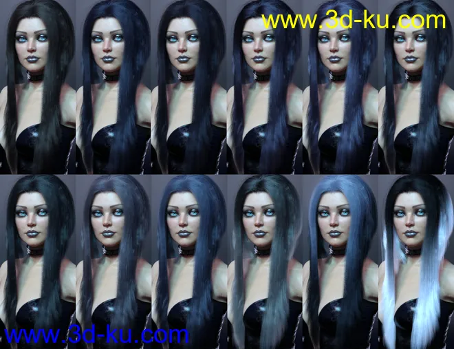 dForce Kherington Hair for Genesis 8 Females模型的图片8