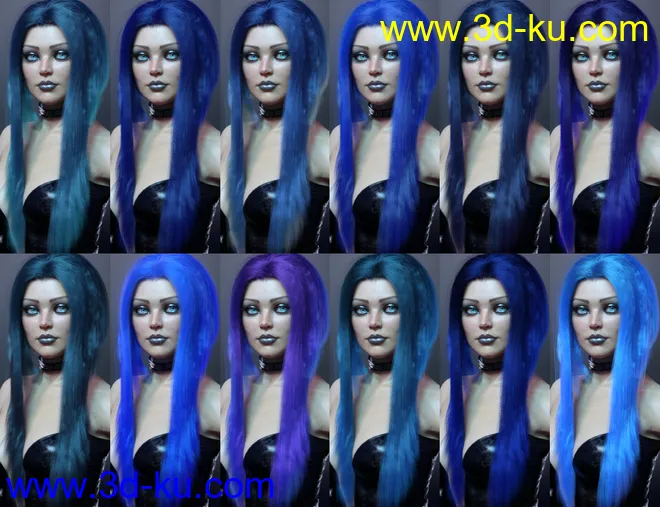 dForce Kherington Hair for Genesis 8 Females模型的图片10