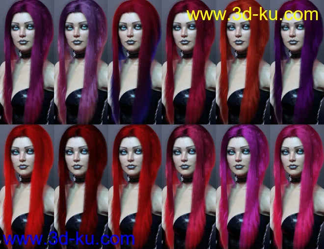 dForce Kherington Hair for Genesis 8 Females模型的图片11