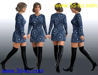 3D打印模型dForce Knit One Piece Outfit for Genesis 8 Females的图片