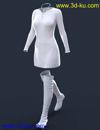 3D打印模型dForce Knit One Piece Outfit for Genesis 8 Females的图片