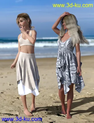 3D打印模型dForce Layered Skirt Outfit for Genesis 8 Female(s)的图片