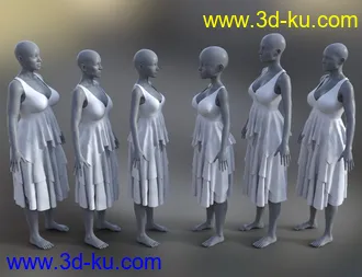 3D打印模型dForce Layered Skirt Outfit for Genesis 8 Female(s)的图片