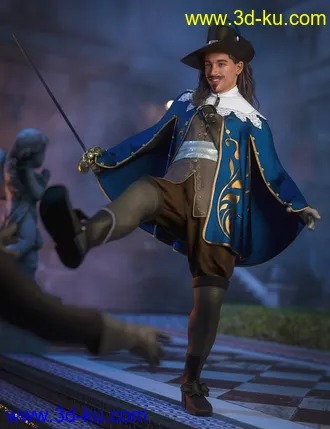 3D打印模型dForce Le Mousquetaire For Genesis 8 Male(s)的图片