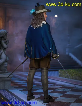3D打印模型dForce Le Mousquetaire For Genesis 8 Male(s)的图片