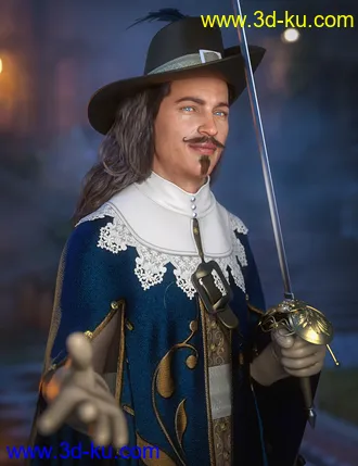 3D打印模型dForce Le Mousquetaire For Genesis 8 Male(s)的图片
